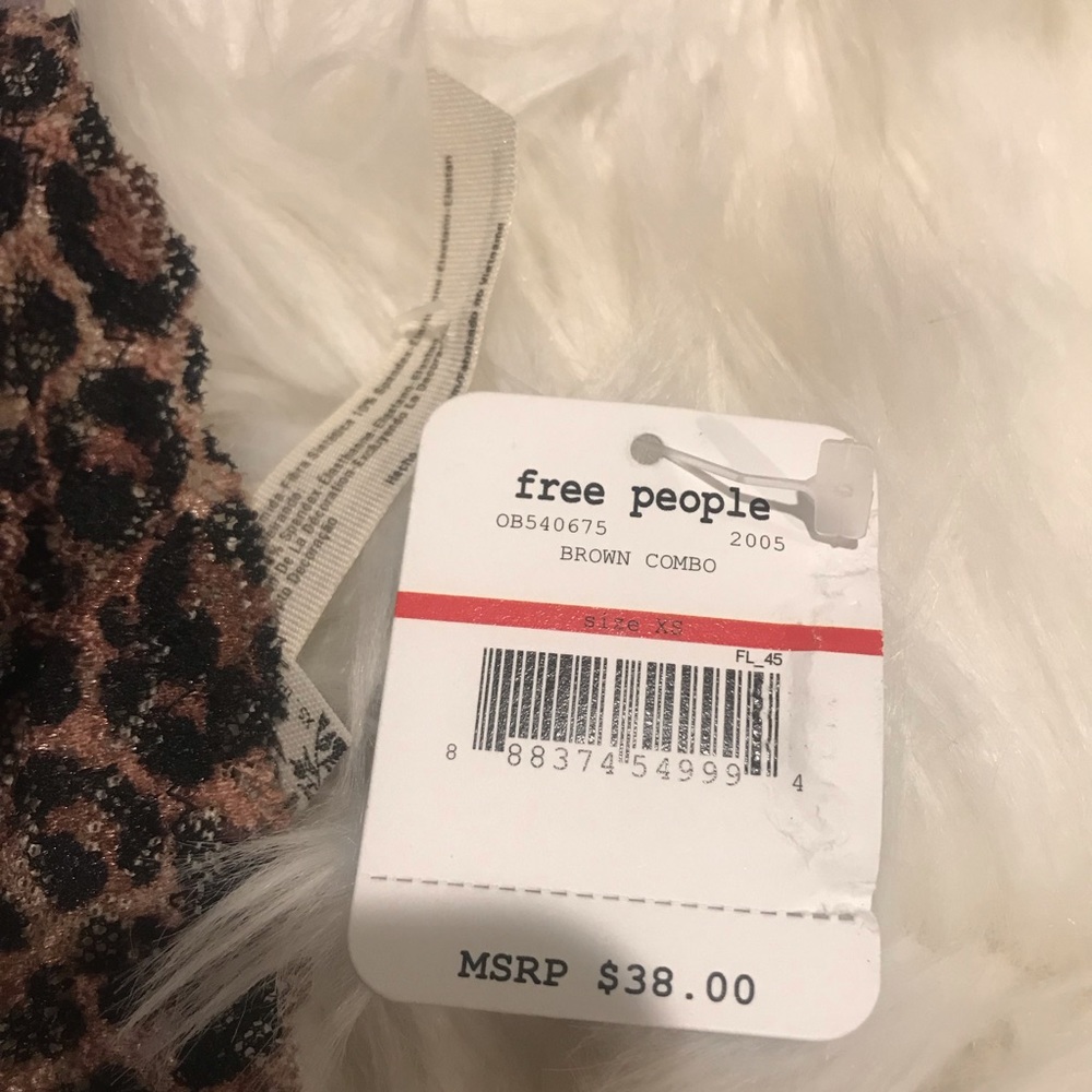 NWT Free People Wild One cheetah bralette Brown - Picture 6 of 8